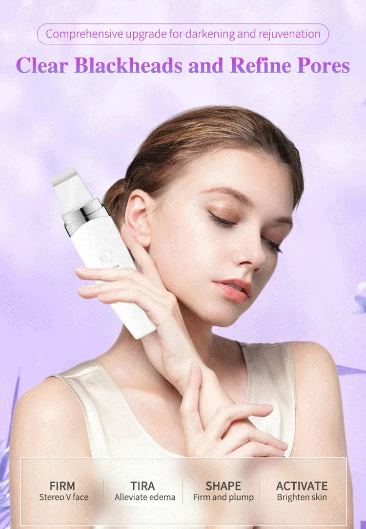 Espatula ultrasonica Eliminador de acne y reafirmador de piel