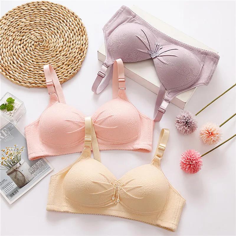 Bralette Sexy de encaje para mujer, sujetadores de realce.