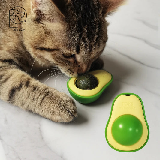 Juguete para los Amantes de los Gatos con bolas giratorias comestibles para la Limpieza de los Dientes.