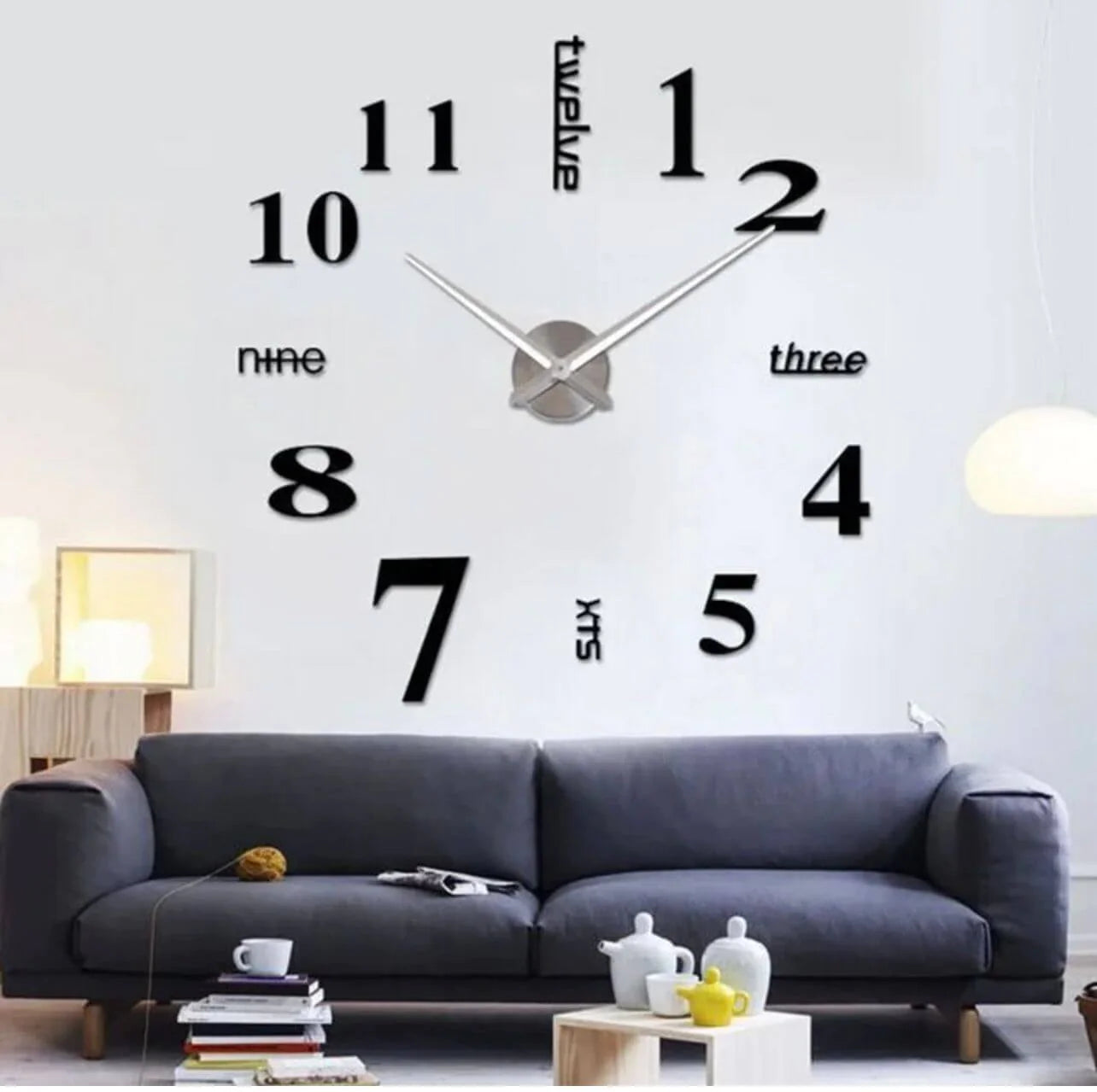 RELOJ ANÁLOGO ADHESIVO 3D