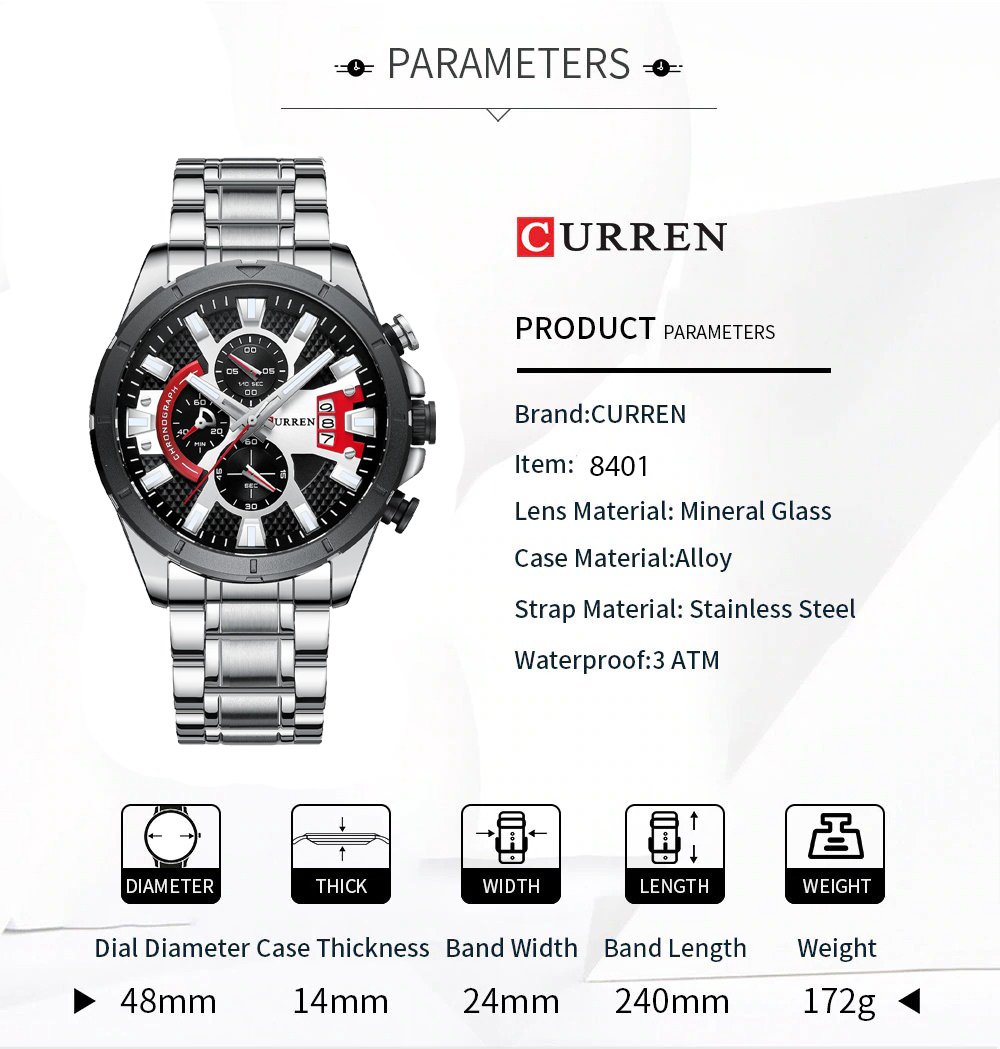 Curren MT11 - Plata (8401)