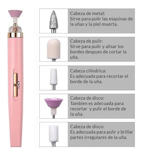 Pulidor De Uñas Eléctrico 5 En 1